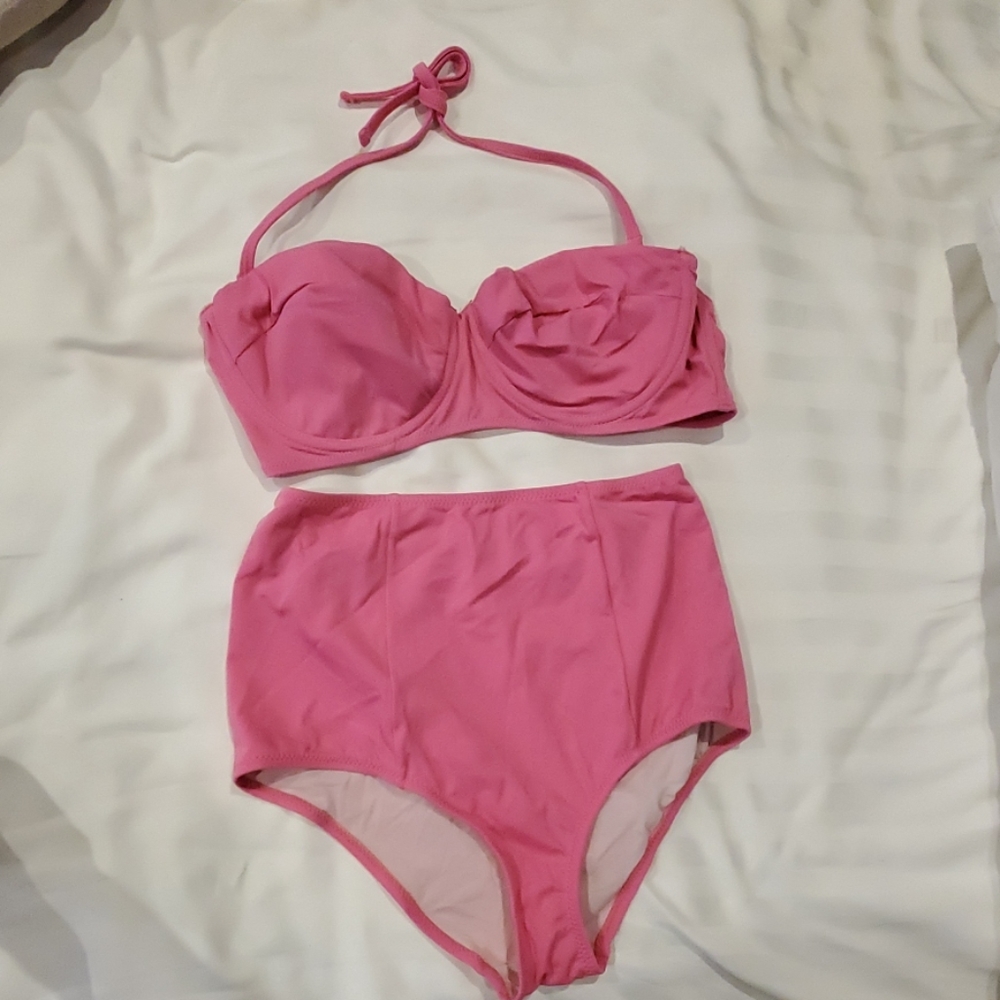 Pink bikini (high waisted bottoms)